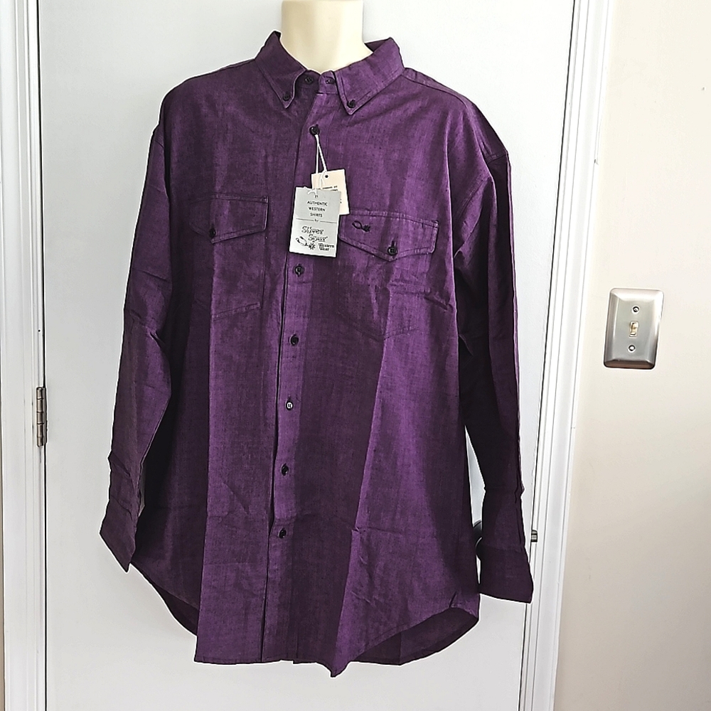 NWT Vintage Silver Spur Western Shirt Size XL 17-17.5